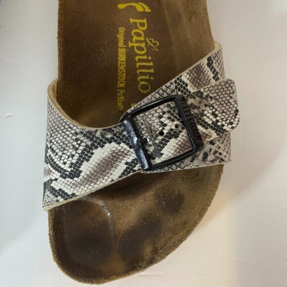 Papillio by Birkenstock Madrid Snake Print Women’s Slide Sandals Size 39 - Picture 3 of 9